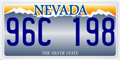 NV license plate 96C198