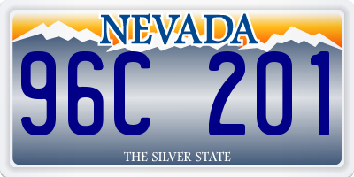 NV license plate 96C201