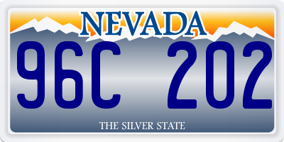 NV license plate 96C202