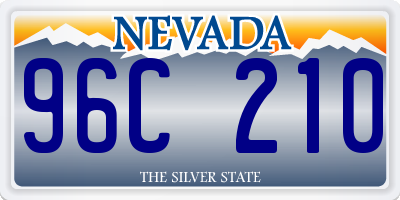 NV license plate 96C210