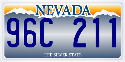 NV license plate 96C211