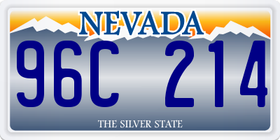 NV license plate 96C214