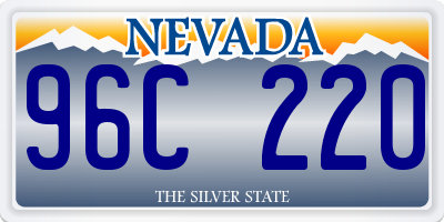 NV license plate 96C220