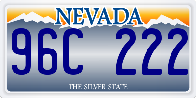 NV license plate 96C222