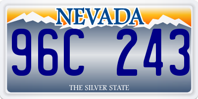 NV license plate 96C243