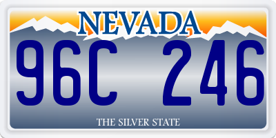 NV license plate 96C246
