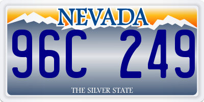 NV license plate 96C249