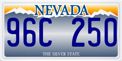 NV license plate 96C250