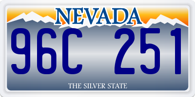 NV license plate 96C251