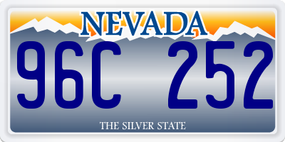 NV license plate 96C252