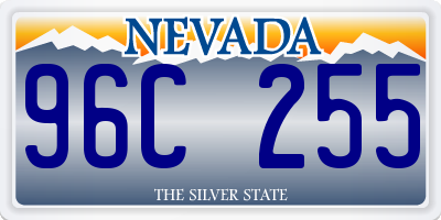 NV license plate 96C255