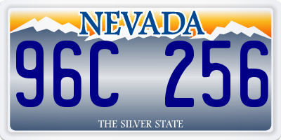 NV license plate 96C256