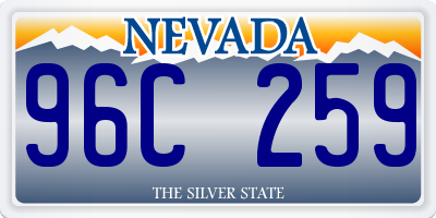 NV license plate 96C259