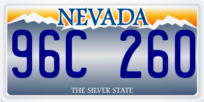 NV license plate 96C260