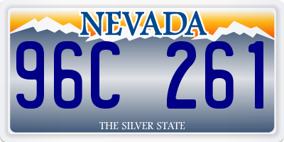 NV license plate 96C261