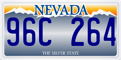 NV license plate 96C264