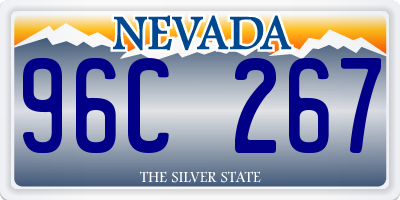 NV license plate 96C267