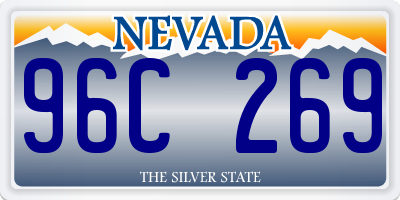 NV license plate 96C269