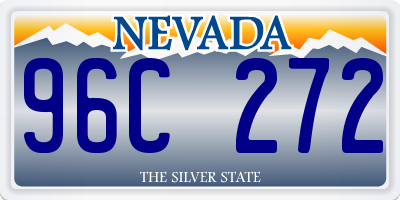 NV license plate 96C272