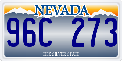 NV license plate 96C273