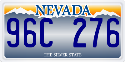 NV license plate 96C276