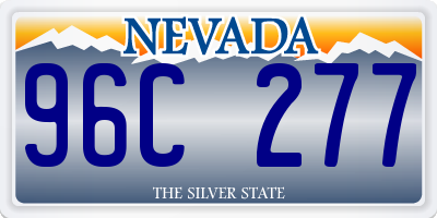 NV license plate 96C277