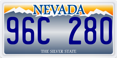 NV license plate 96C280