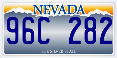 NV license plate 96C282