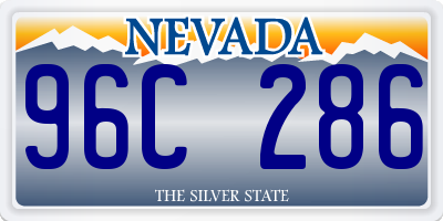 NV license plate 96C286