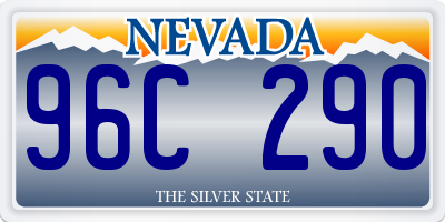 NV license plate 96C290