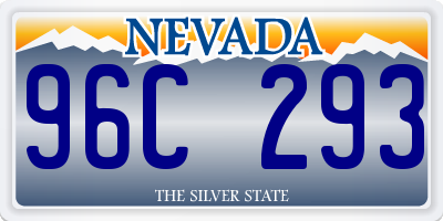 NV license plate 96C293