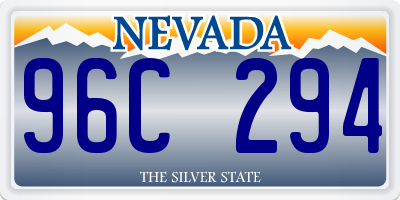 NV license plate 96C294