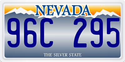 NV license plate 96C295