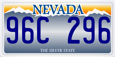 NV license plate 96C296