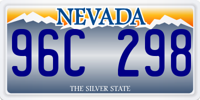 NV license plate 96C298