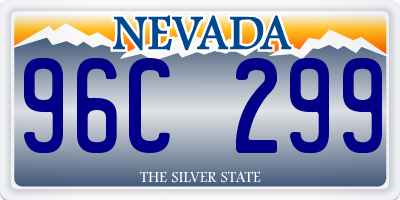 NV license plate 96C299