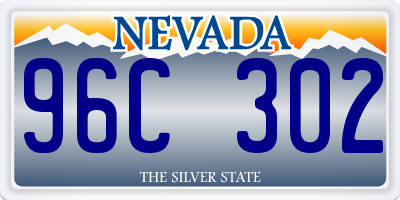 NV license plate 96C302