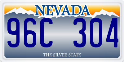 NV license plate 96C304