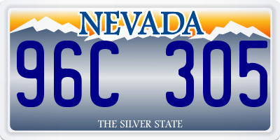 NV license plate 96C305