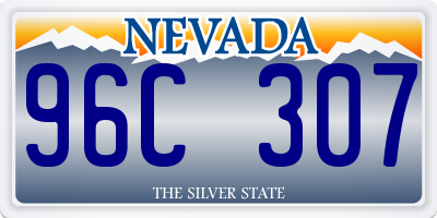 NV license plate 96C307