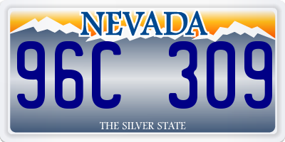 NV license plate 96C309