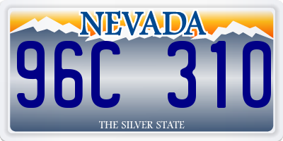 NV license plate 96C310