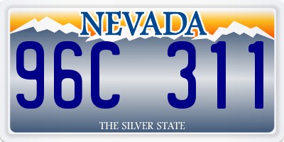 NV license plate 96C311