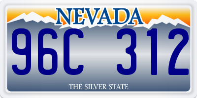 NV license plate 96C312