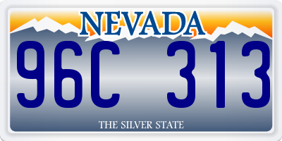 NV license plate 96C313