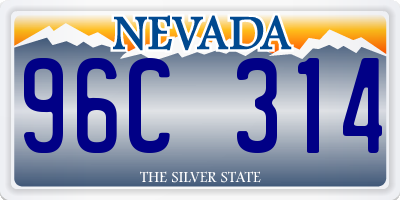 NV license plate 96C314