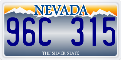 NV license plate 96C315