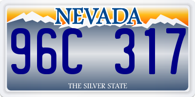 NV license plate 96C317