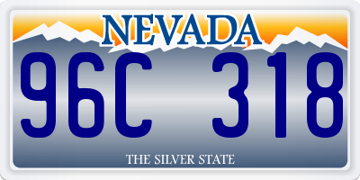 NV license plate 96C318