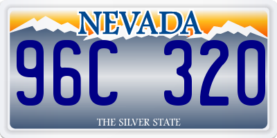 NV license plate 96C320